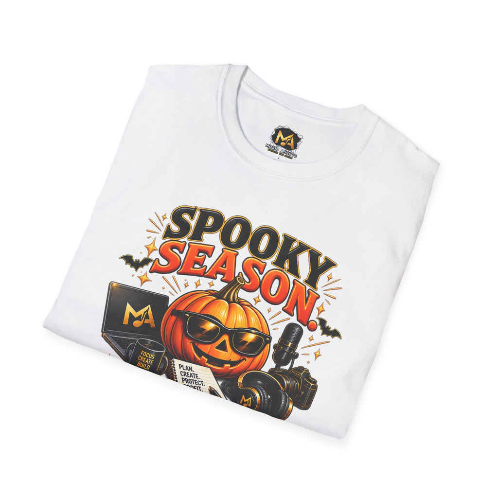 Spooky Season. Serious Business.™ — Music Assets Halloween T-Shirt