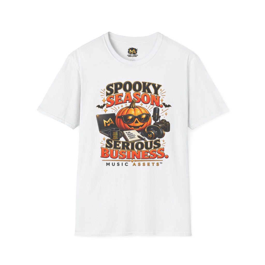 Spooky Season. Serious Business.™ — Music Assets Halloween T-Shirt