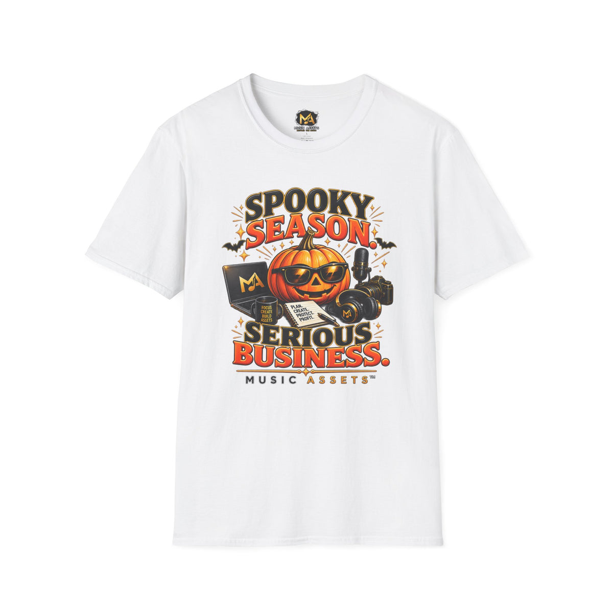 Spooky Season. Serious Business.™ — Music Assets Halloween T-Shirt